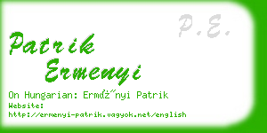 patrik ermenyi business card